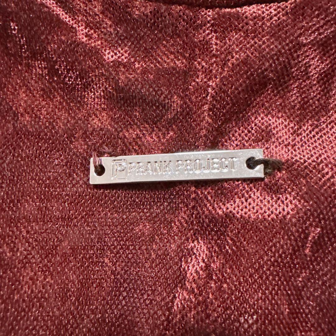 プランクプロジェクト Velour Mesh Turtleneck Top 赤