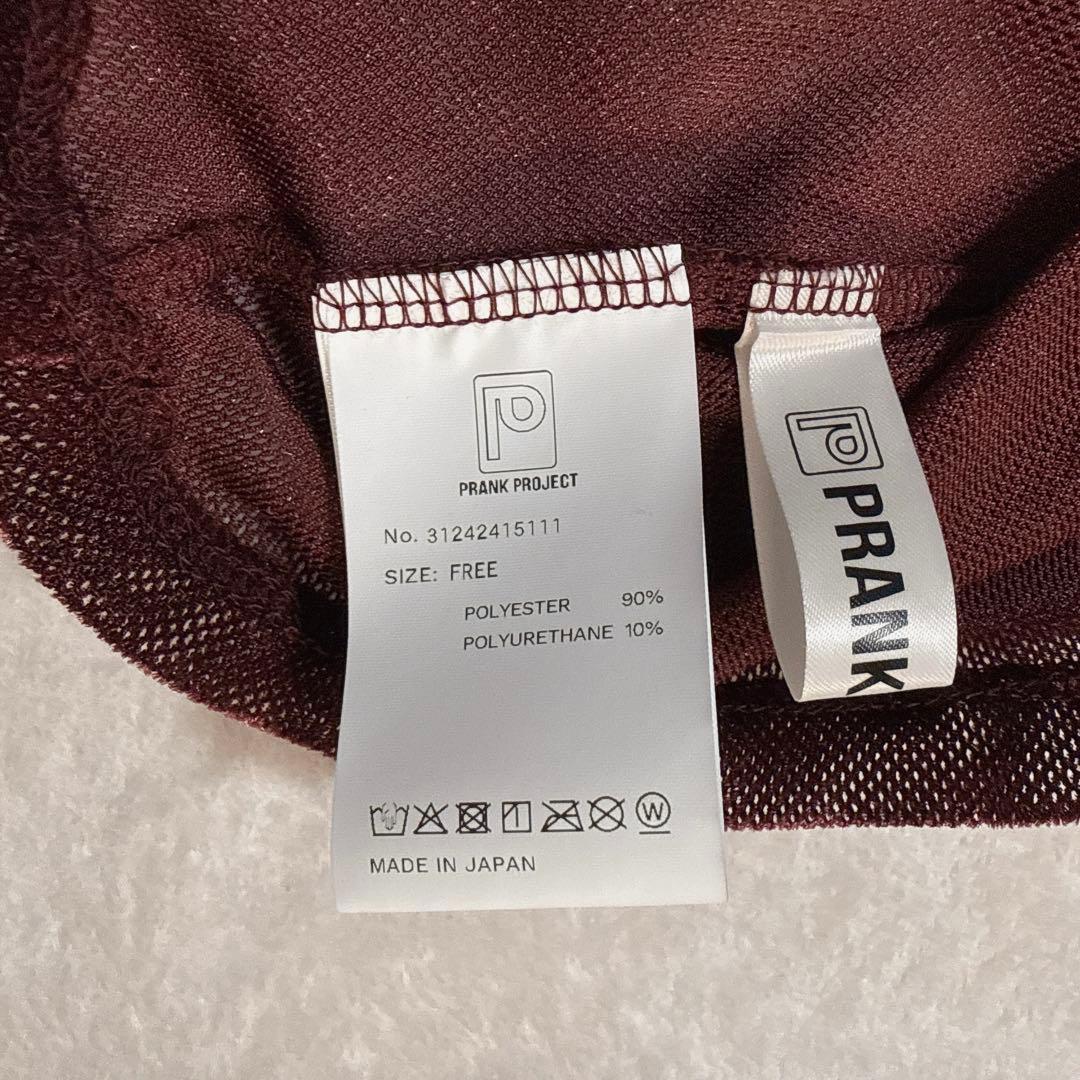 プランクプロジェクト Velour Mesh Turtleneck Top 赤