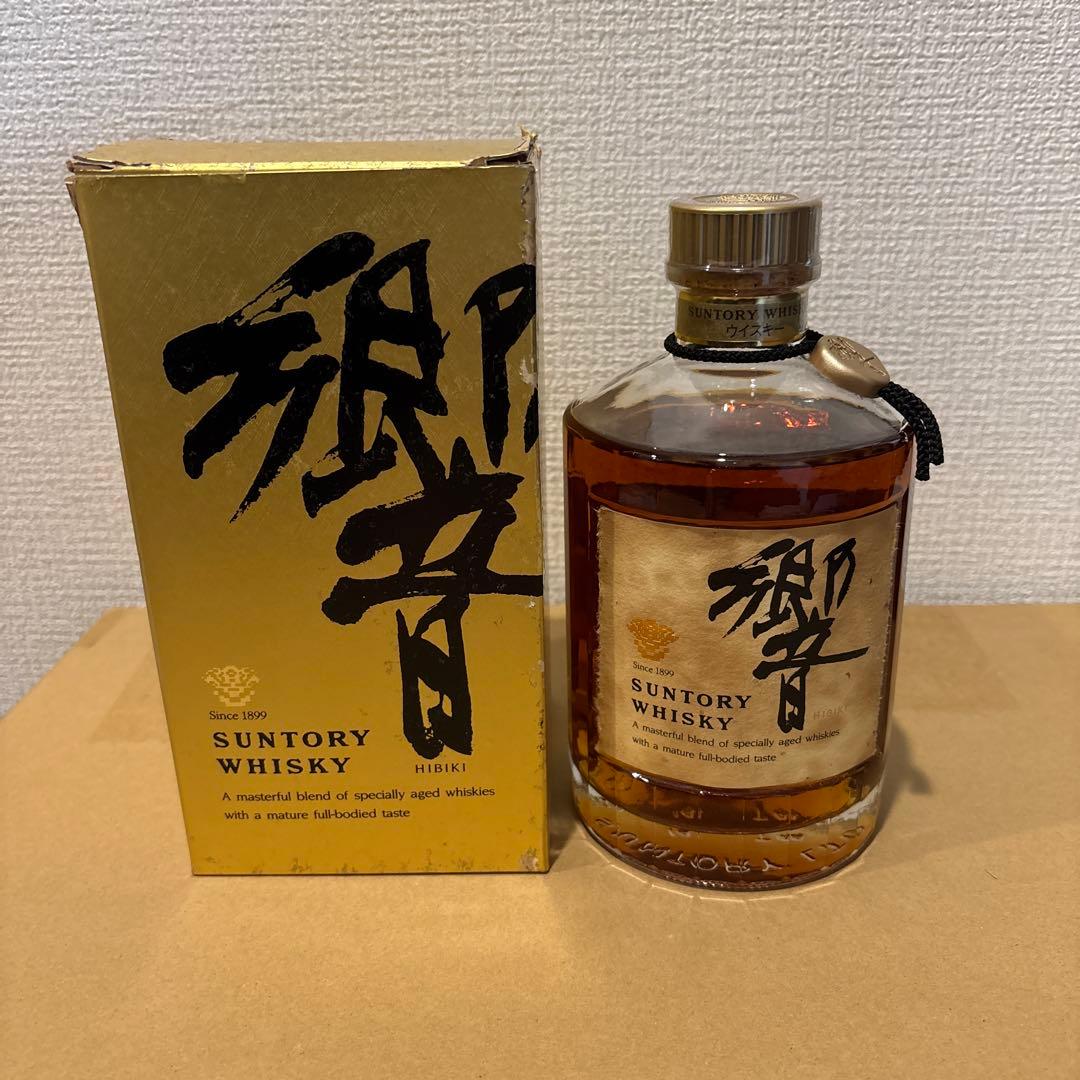 サントリーウイスキー響　金キャップ　裏ゴールドラベル　箱付き　未開封（21）