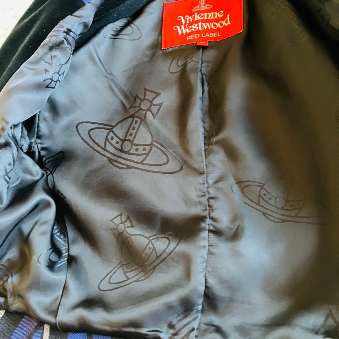 美品　ヴィヴィアンウエストウッド　ラブジャケット　チェック　ベロア　01