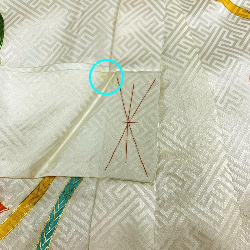 412ax10□お宮参り 女児 祝い着 着物 産着 掛け着 七五三にも□状態良好