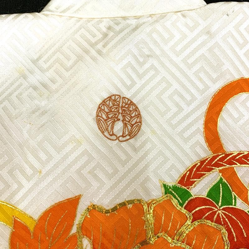 412ax10□お宮参り 女児 祝い着 着物 産着 掛け着 七五三にも□状態良好