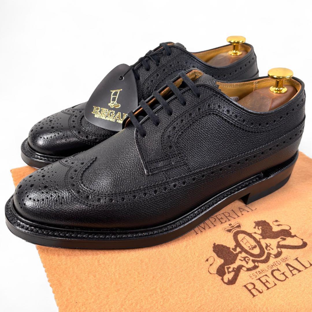 高級 リーガル 24 2235 インペリアルグレード ウイングチップ ブラック