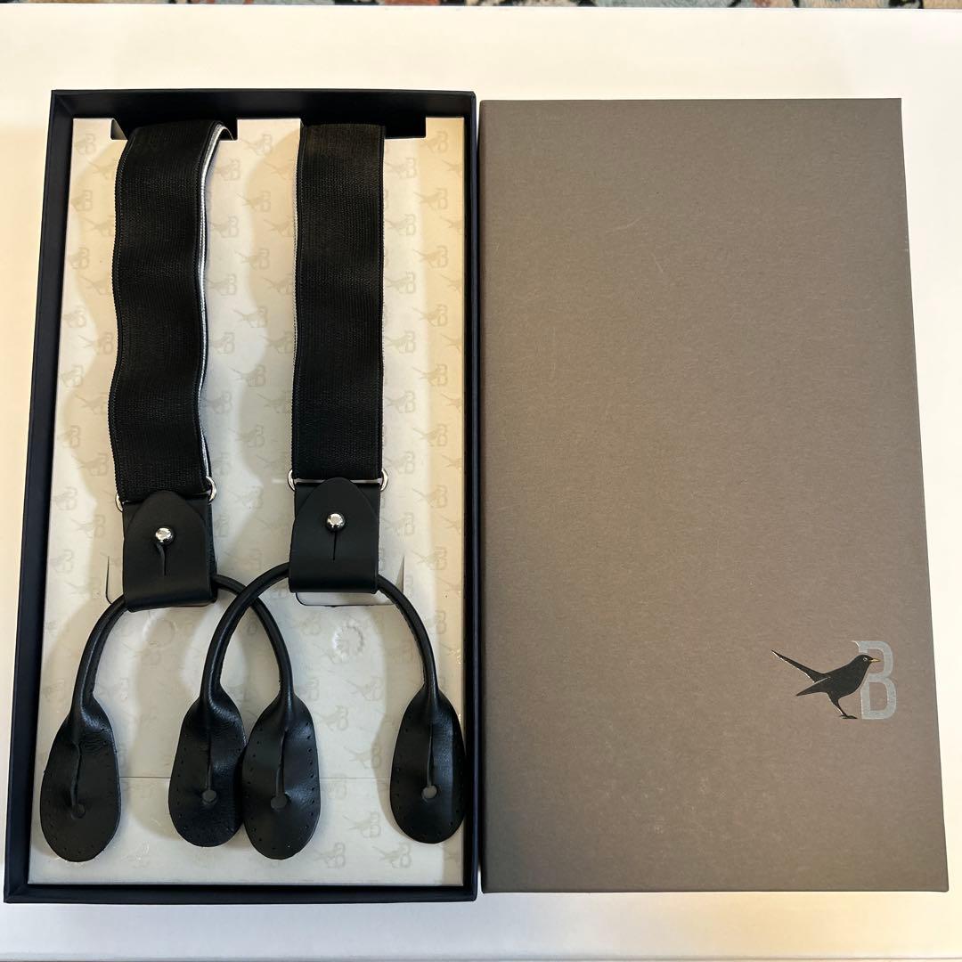 【美品】BRETELLE & BRACES ブラックサスペンダー