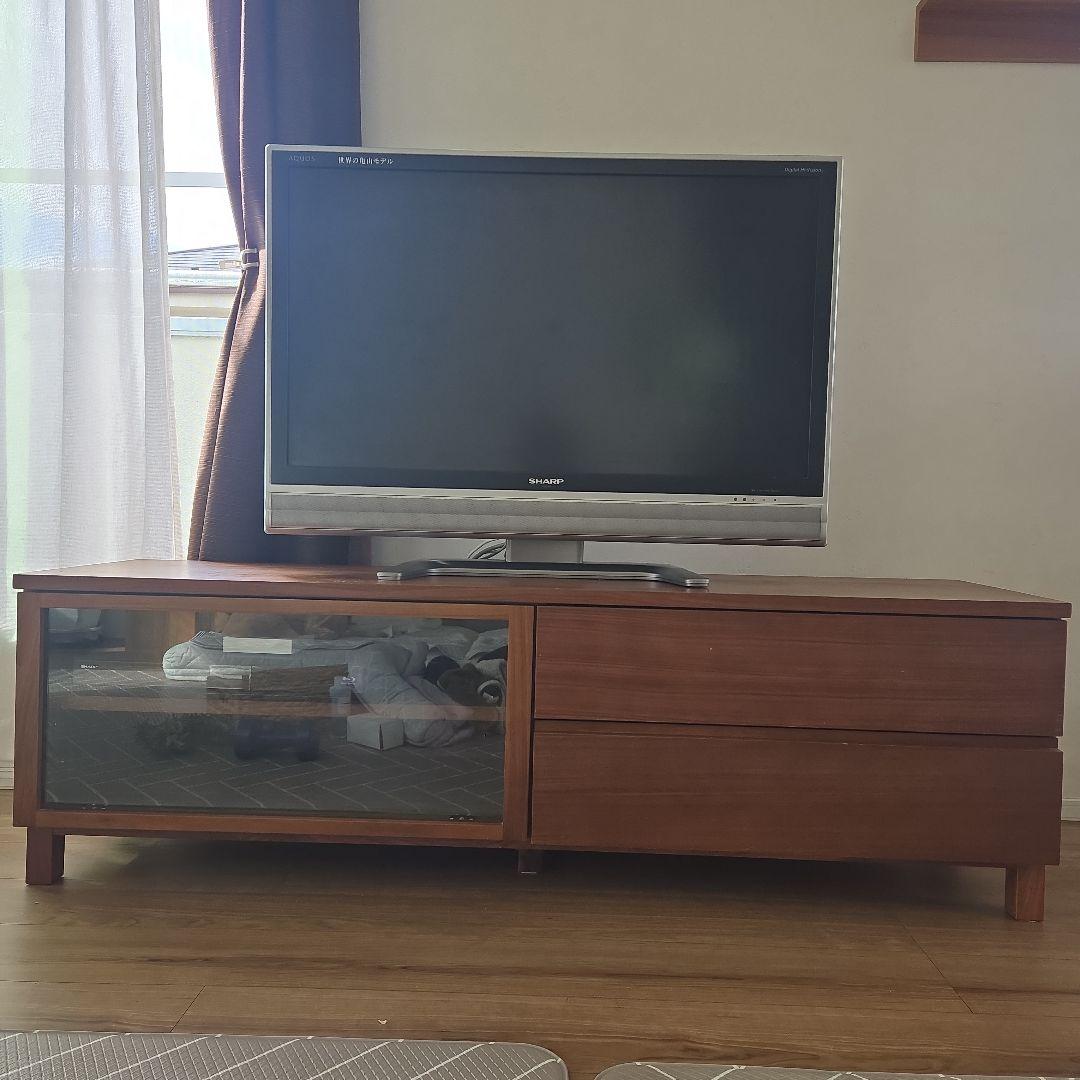 【ぴよ】無印良品木製AVラック・幅150cm・ウォルナット材