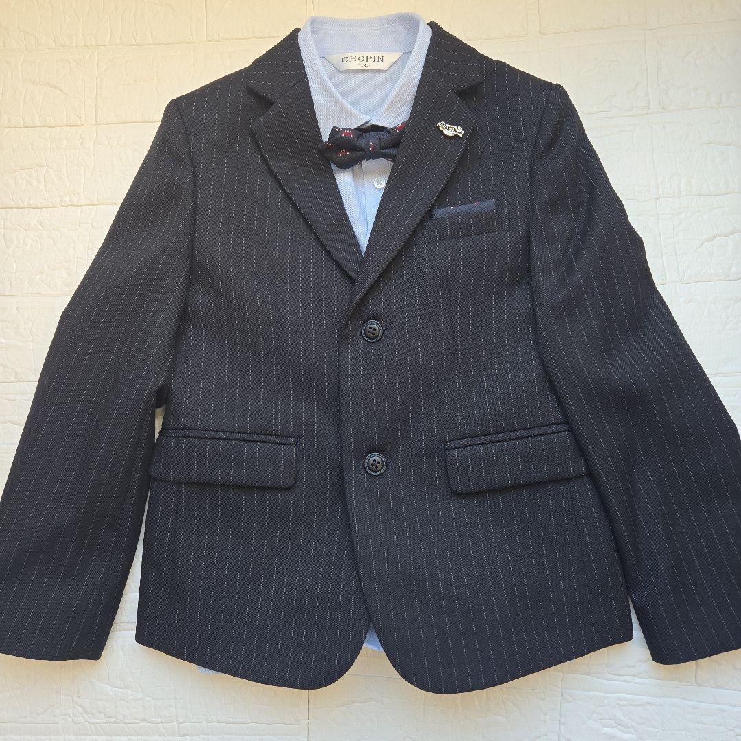 【美品】ショパンCHOPIN 男子スリーピーススーツ　フォーマル6点セット130