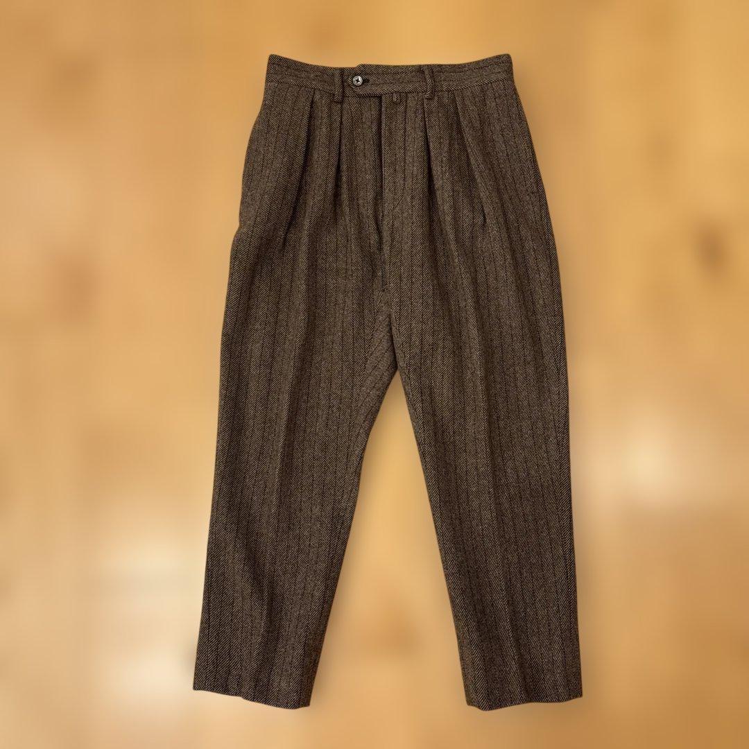 パンツ NEAT felting flannel chalk stripe