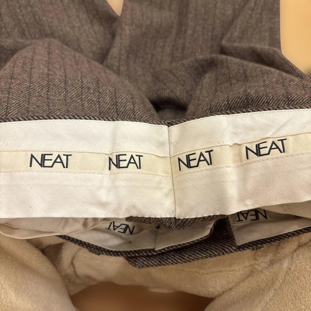 パンツ NEAT felting flannel chalk stripe