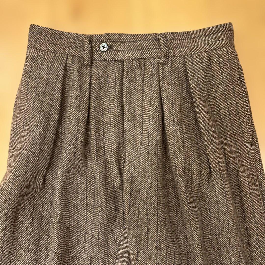 パンツ NEAT felting flannel chalk stripe