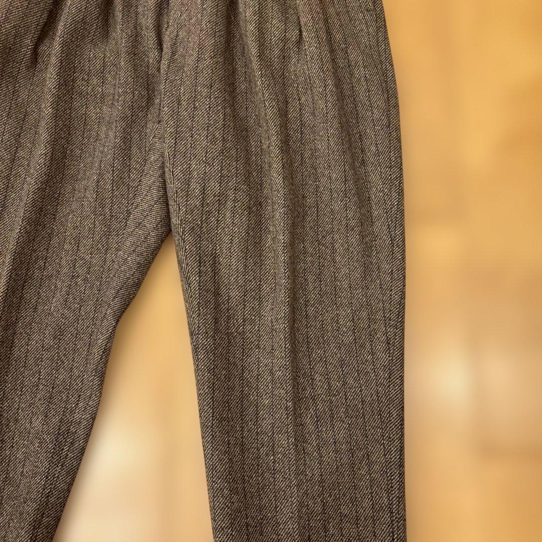パンツ NEAT felting flannel chalk stripe