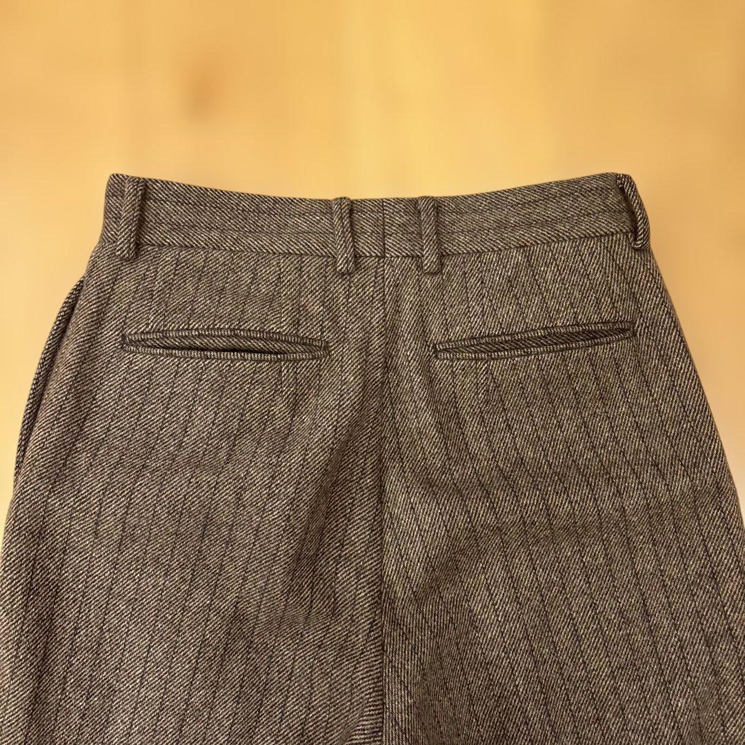パンツ NEAT felting flannel chalk stripe