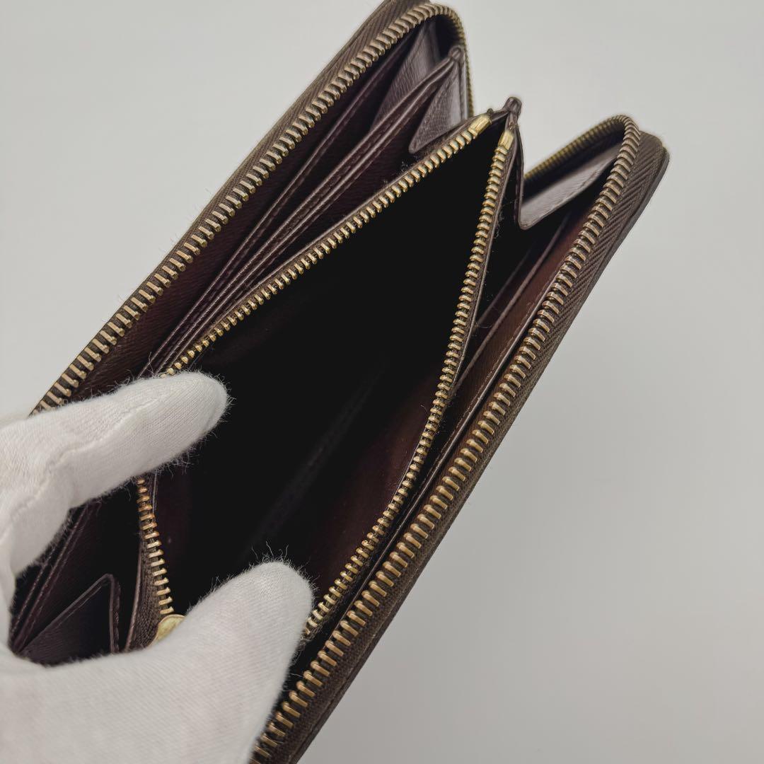 【最高峰美品】ルイヴィトン ダミエ ジッピーウォレット 長財布 エベヌ