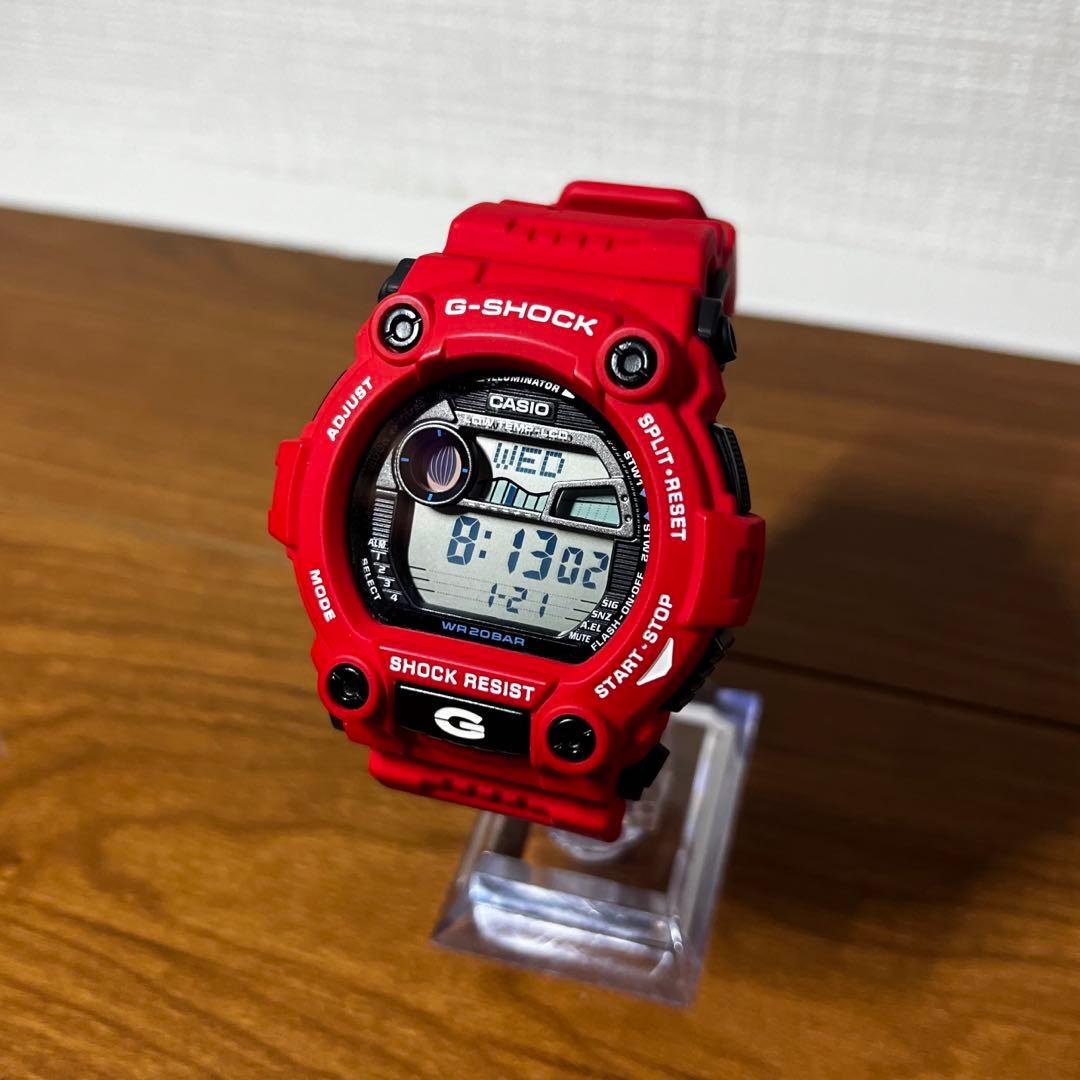 ひ*れ様 新品同様 G-SHOCK G-7900 レッド ブラック デジタル
