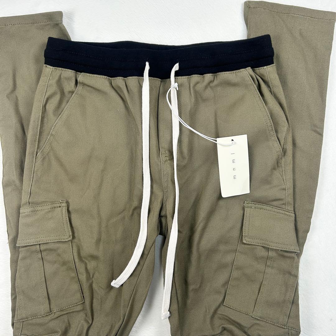 b1494✨新品タグ付✨【mnml】カーゴパンツ　ジョガーパンツ　Olive　M