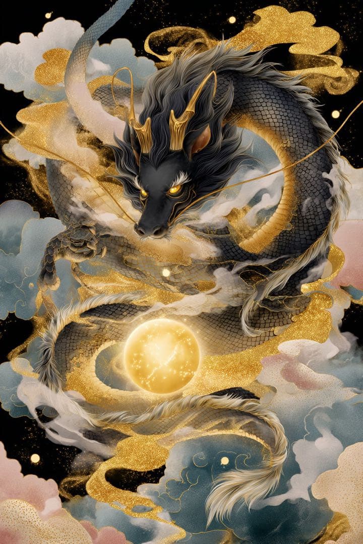 Ｐ1517 A4サイズ（額付き）天照大神様　幸福、成功