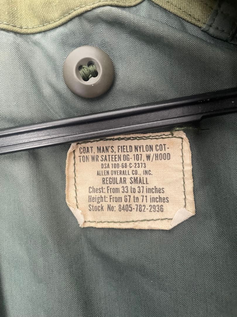 米軍実物 M-65 フィールドジャケット 1968年製 グレーライナー
