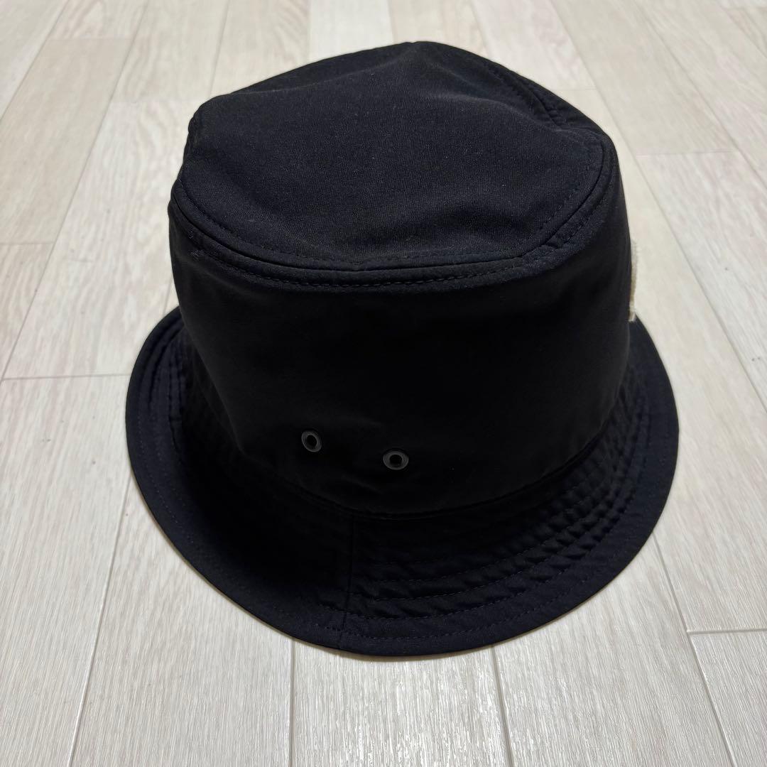 極美品　MONCLER バケットハット　帽子　黒　L 国内正規品 4K67