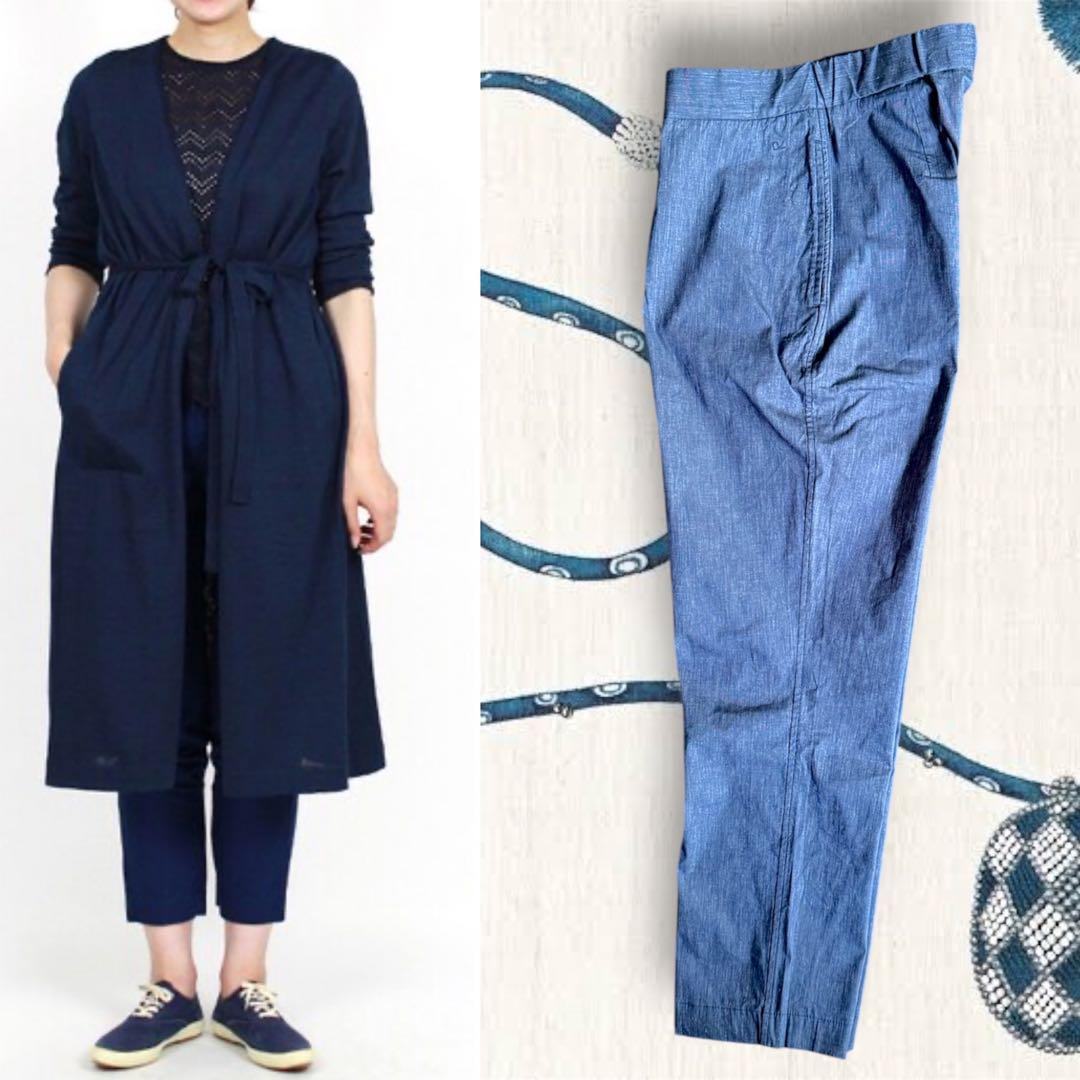 日本製 45R フォーティファイブアール リネンコットンブレンドパンツネイビー3