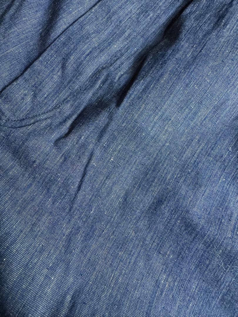 日本製 45R フォーティファイブアール リネンコットンブレンドパンツネイビー3