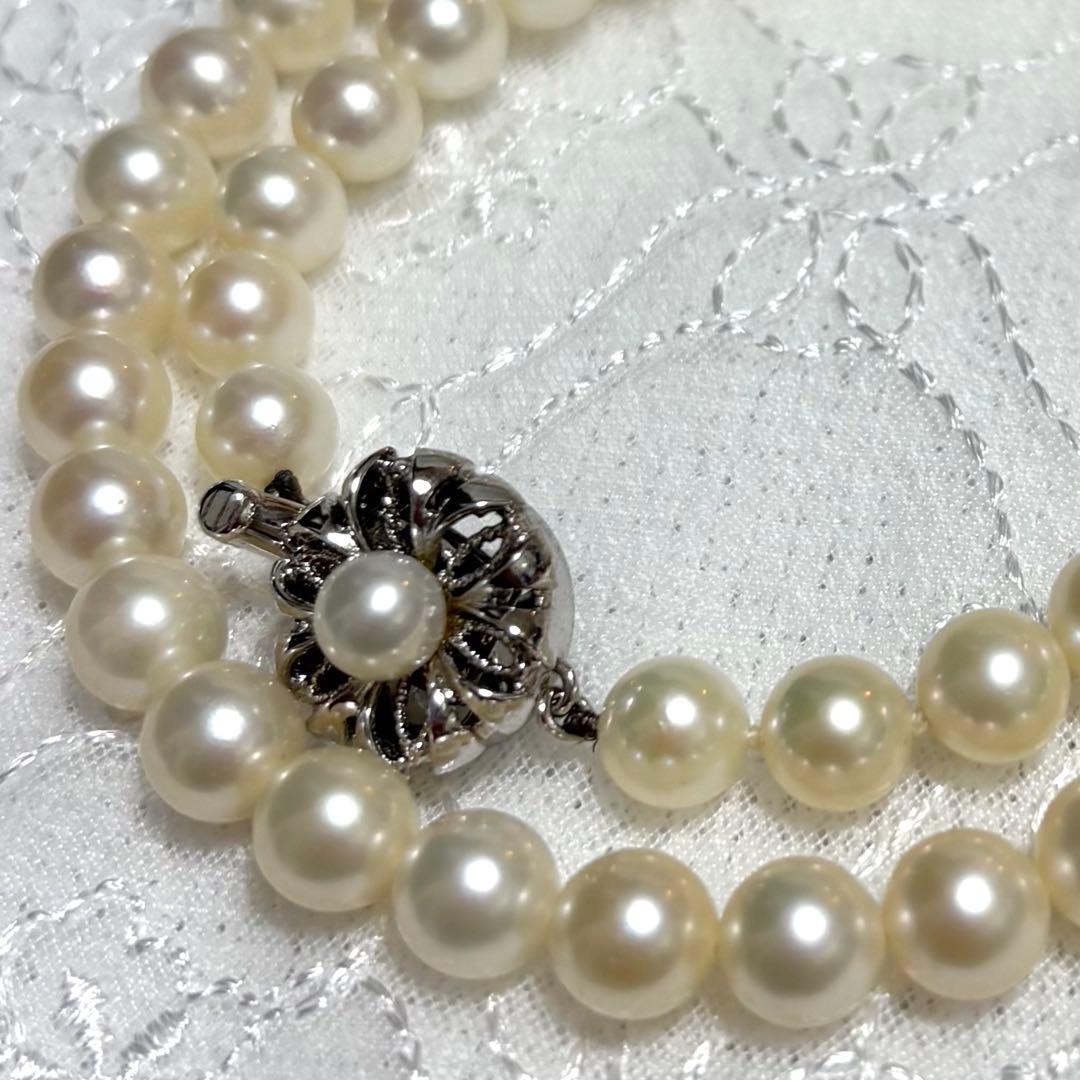 極上品 アコヤ真珠 花珠級 ネックレス 7.0-7.5mm 無調色
