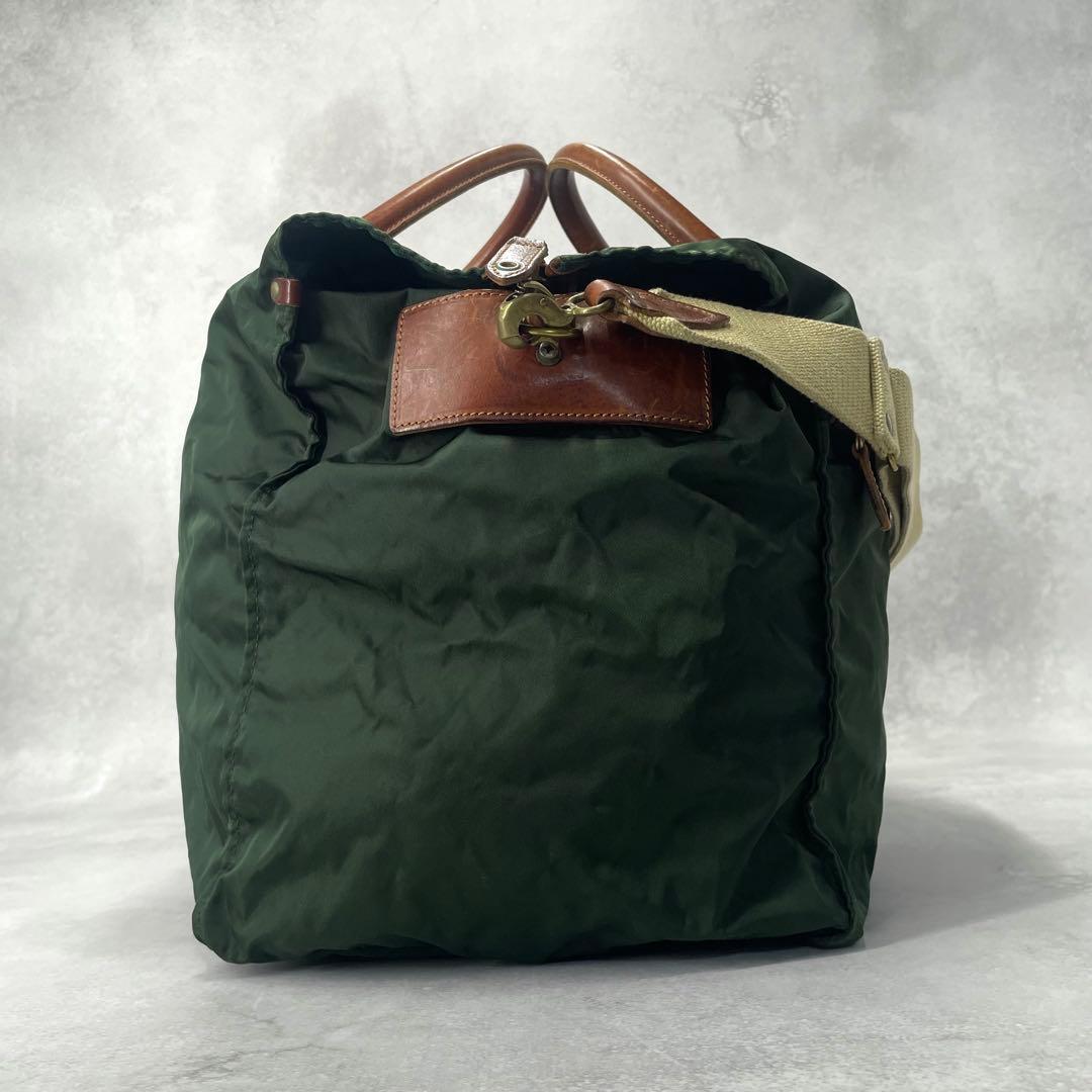 【美品】フェリージ P3 2WAY ボストンバッグ レザー×ナイロン イタリア製