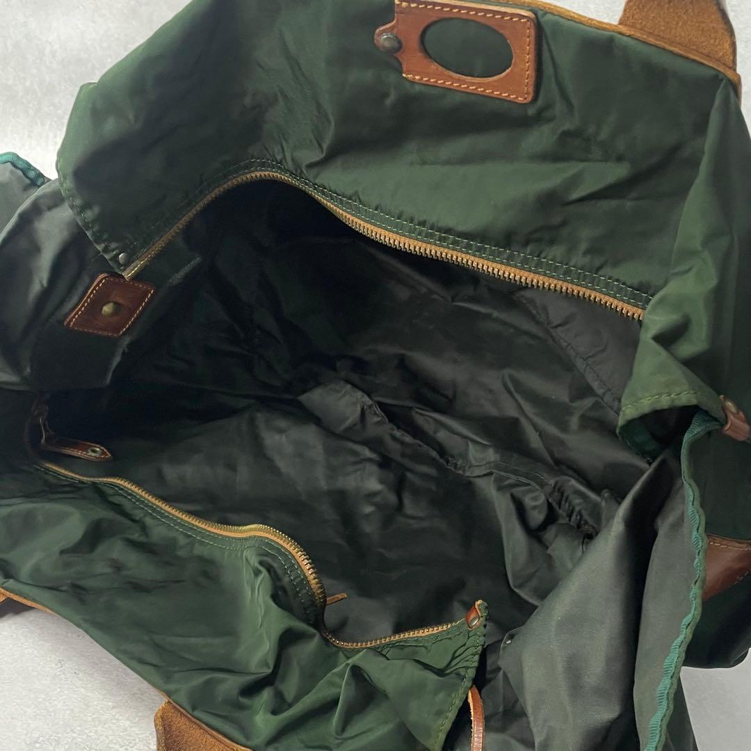 【美品】フェリージ P3 2WAY ボストンバッグ レザー×ナイロン イタリア製