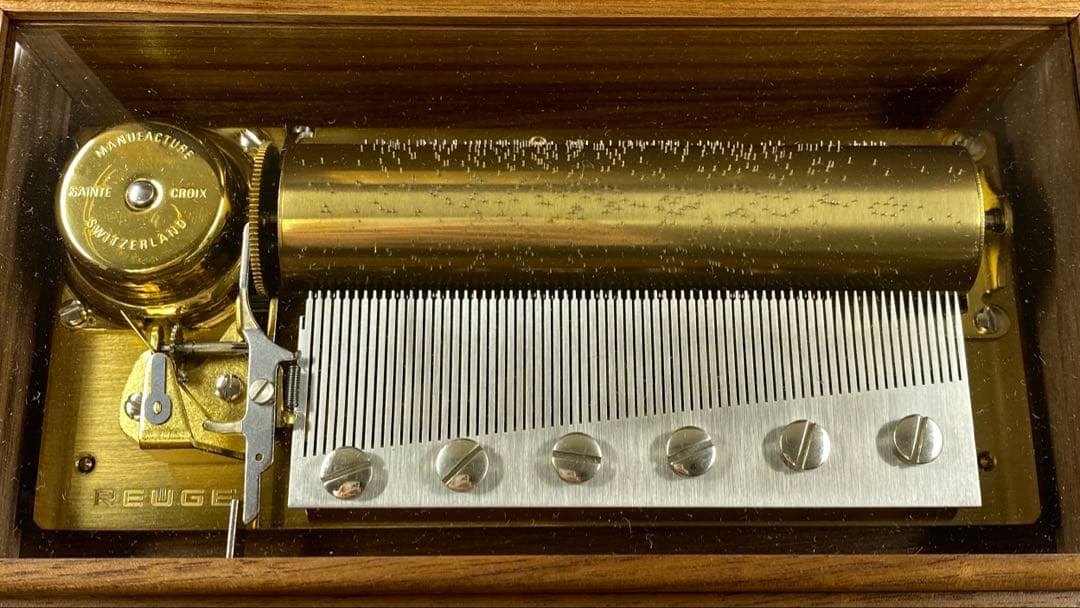 リュージュ　シリンダー式　メカニカルオルゴール　72弁3曲　共箱　トサカ