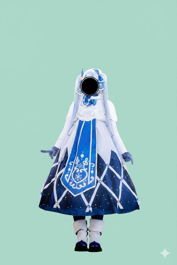 初音ミク 雪ミク2021衣装・ウィッグ•靴•本セット【コスプレ】VOCALOID