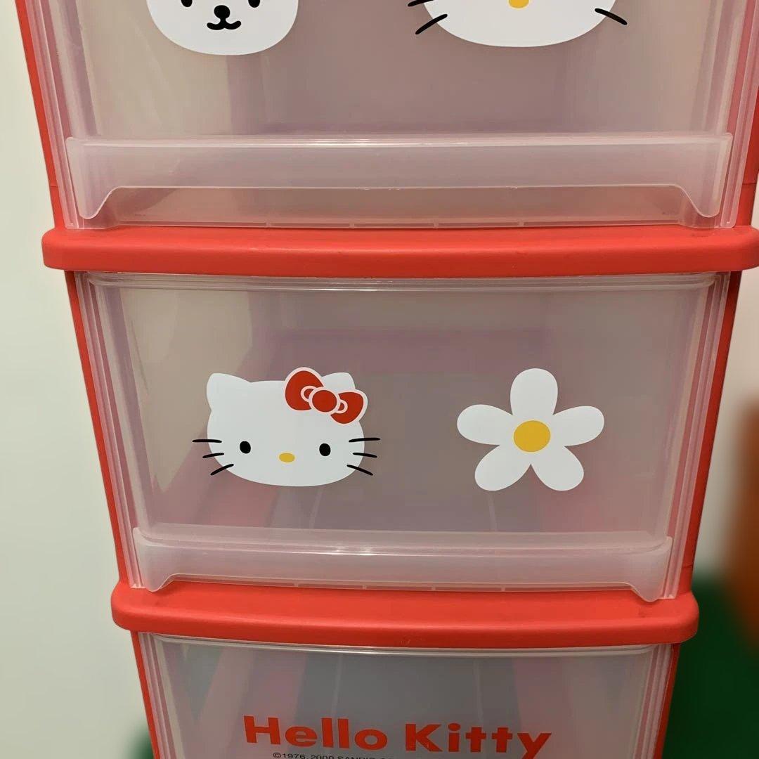 ⭐︎ハローキティ 2000 三段チェスト 収納ボックス 収納ケース レトロ 激レア