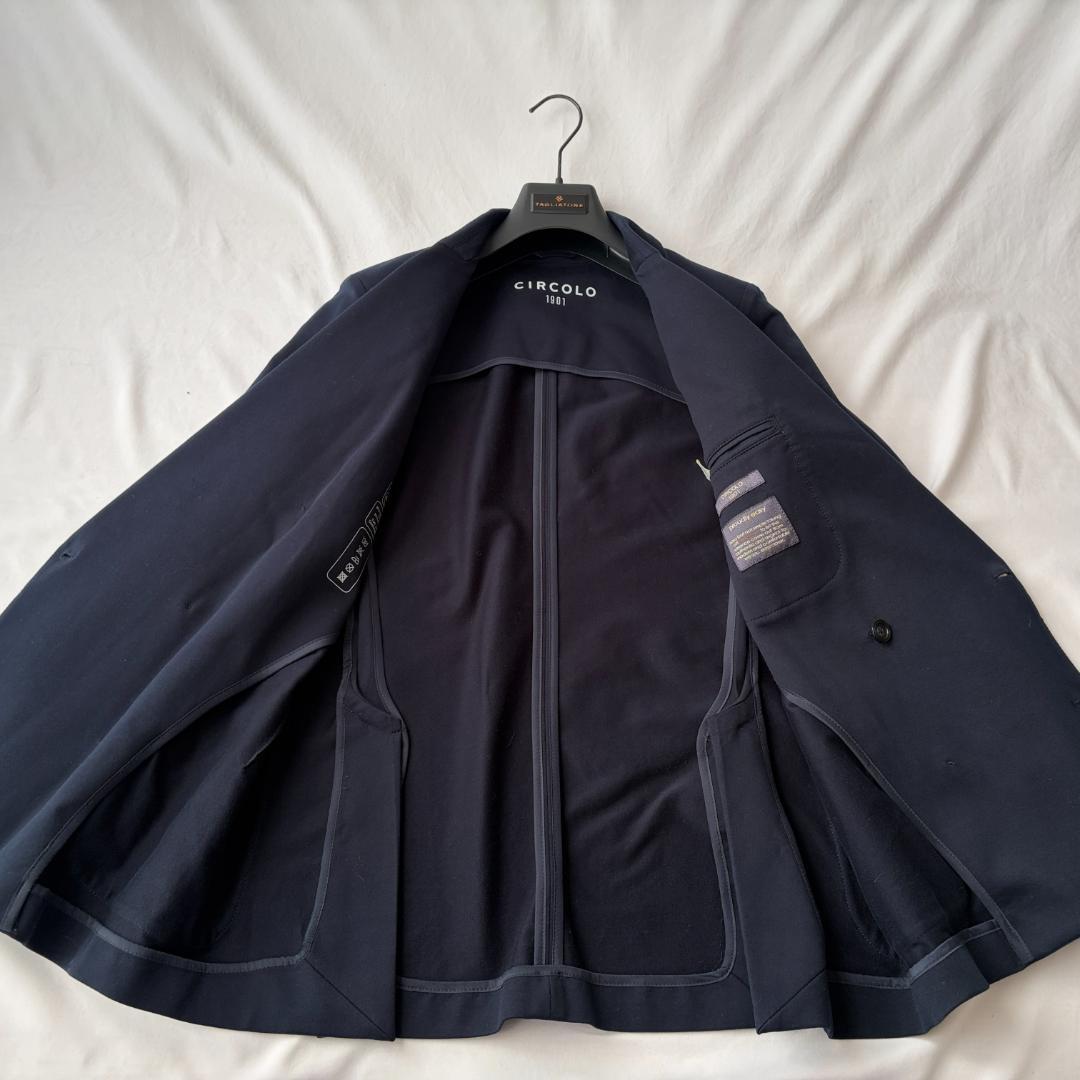 極美品 チルコロ1901 テーラードジャケット ダブルブレスト ネイビー 48