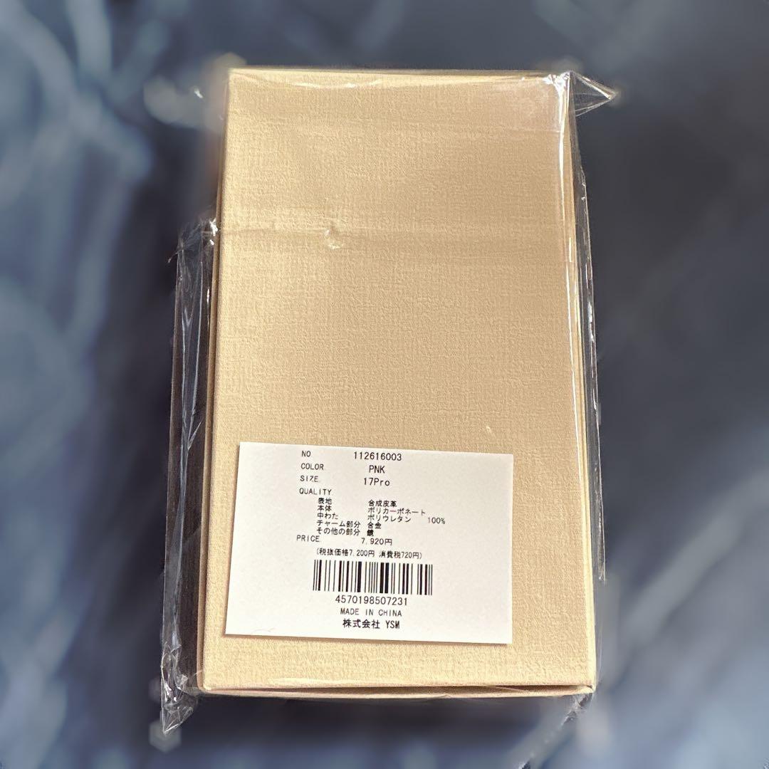 キルティングミラーDDチャーム iPhoneケース17Pro PNK ピンク