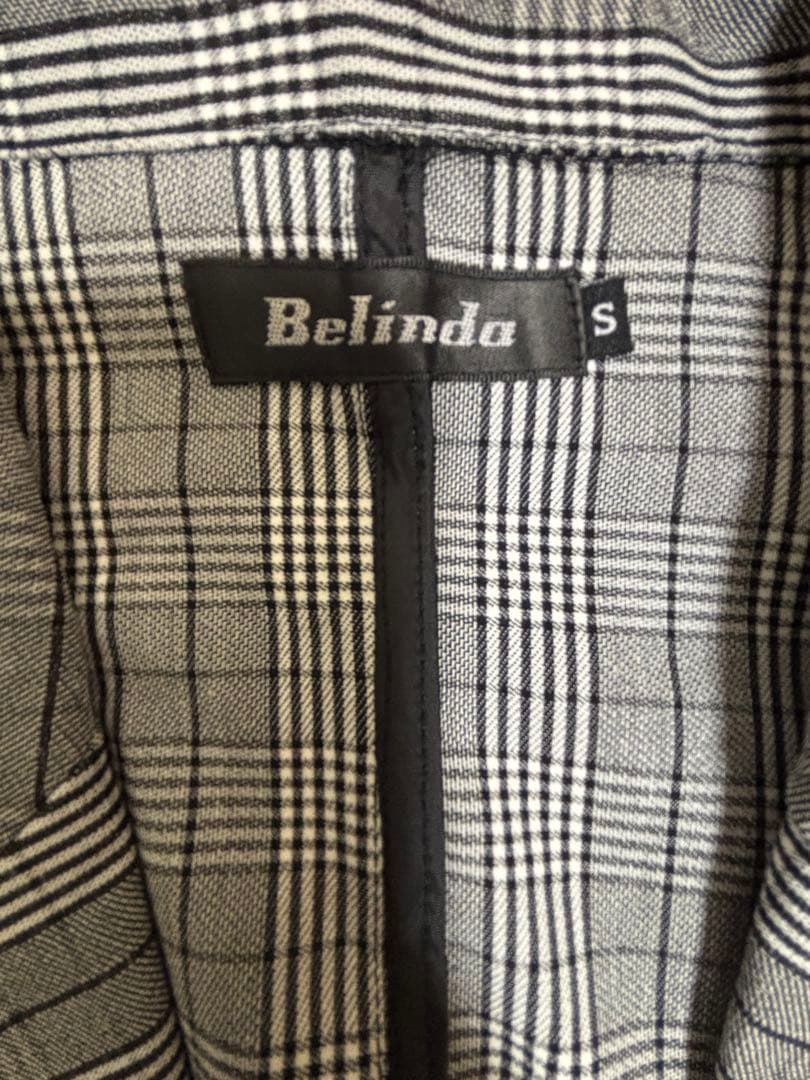 BELINDA セットアップ グレー スリムフィット スラックス