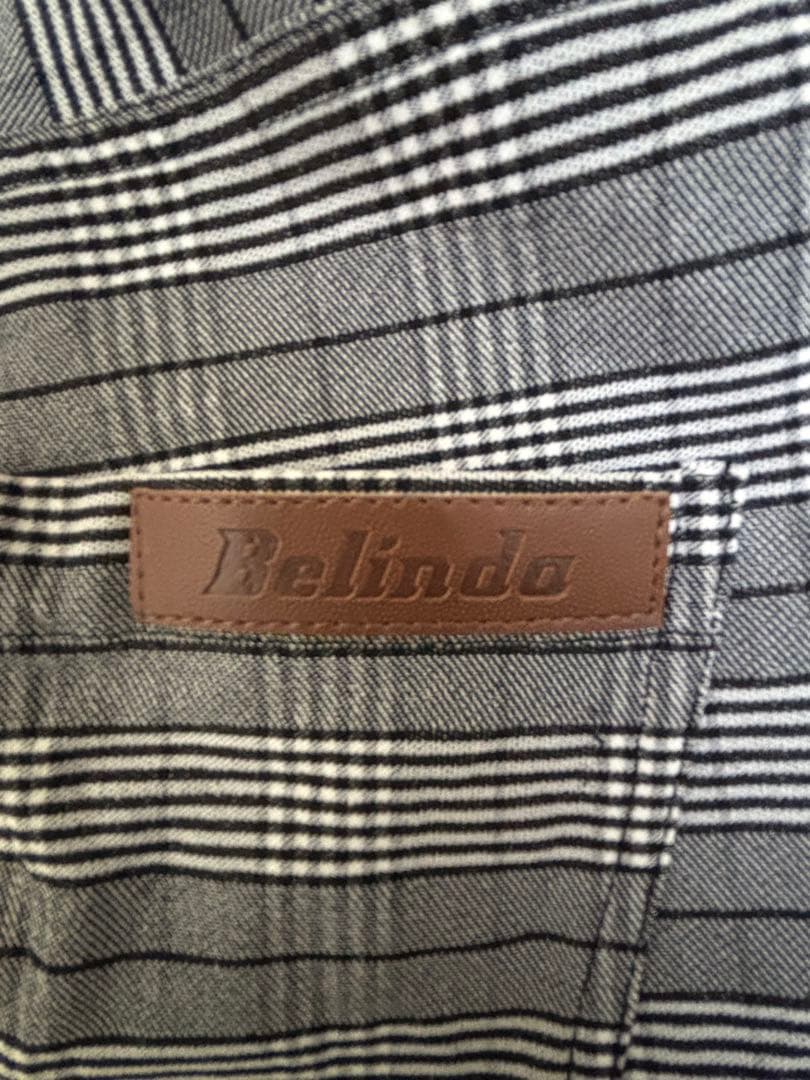 BELINDA セットアップ グレー スリムフィット スラックス