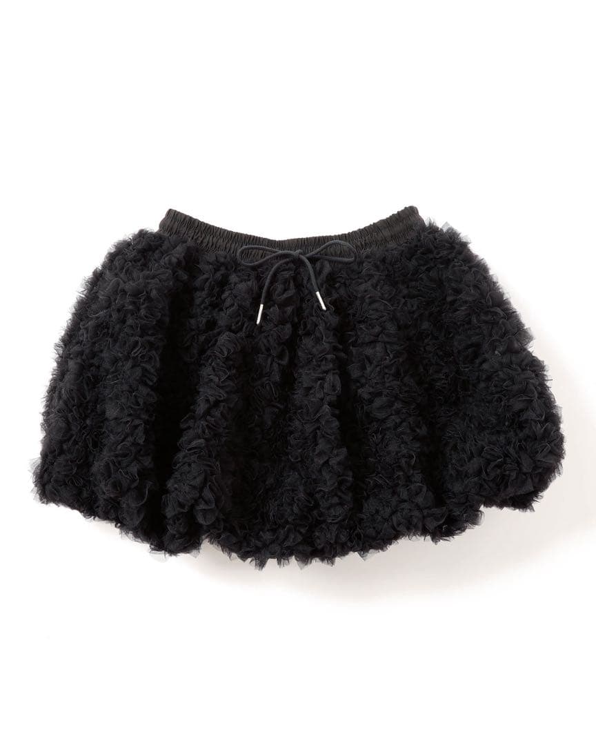 TULLE BALLOON MINI SKIRT 黒
