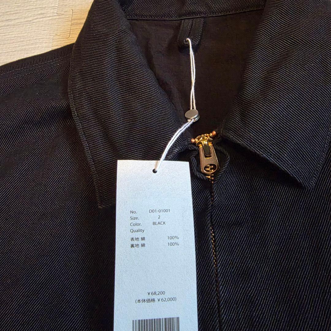 ジャケット・アウター COMOLI 26SS black denim zip short jacket