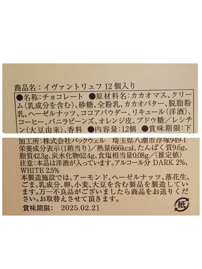 イヴァンヴァレンティン　バレンタインチョコ　トリュフ