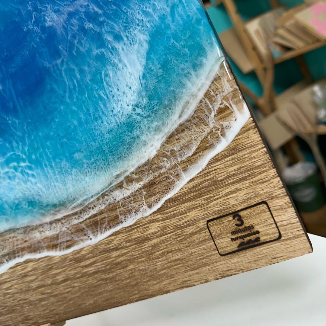 ミドルサイズパネル No.201 オーシャンパネル　レジンアート　海アート