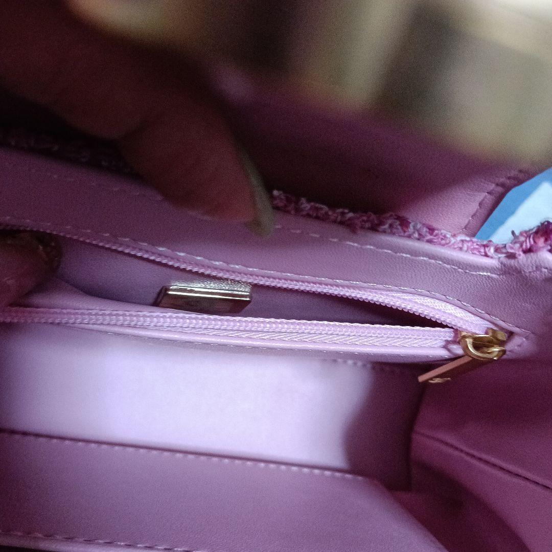 シャネル ノベルティ ショルダーバッグ ピンク ツイード