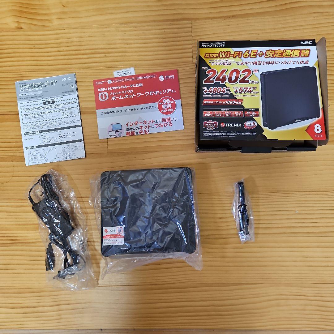 NEC Aterm PA-WX7800T8 Wi-Fi 6E無線LANルーター
