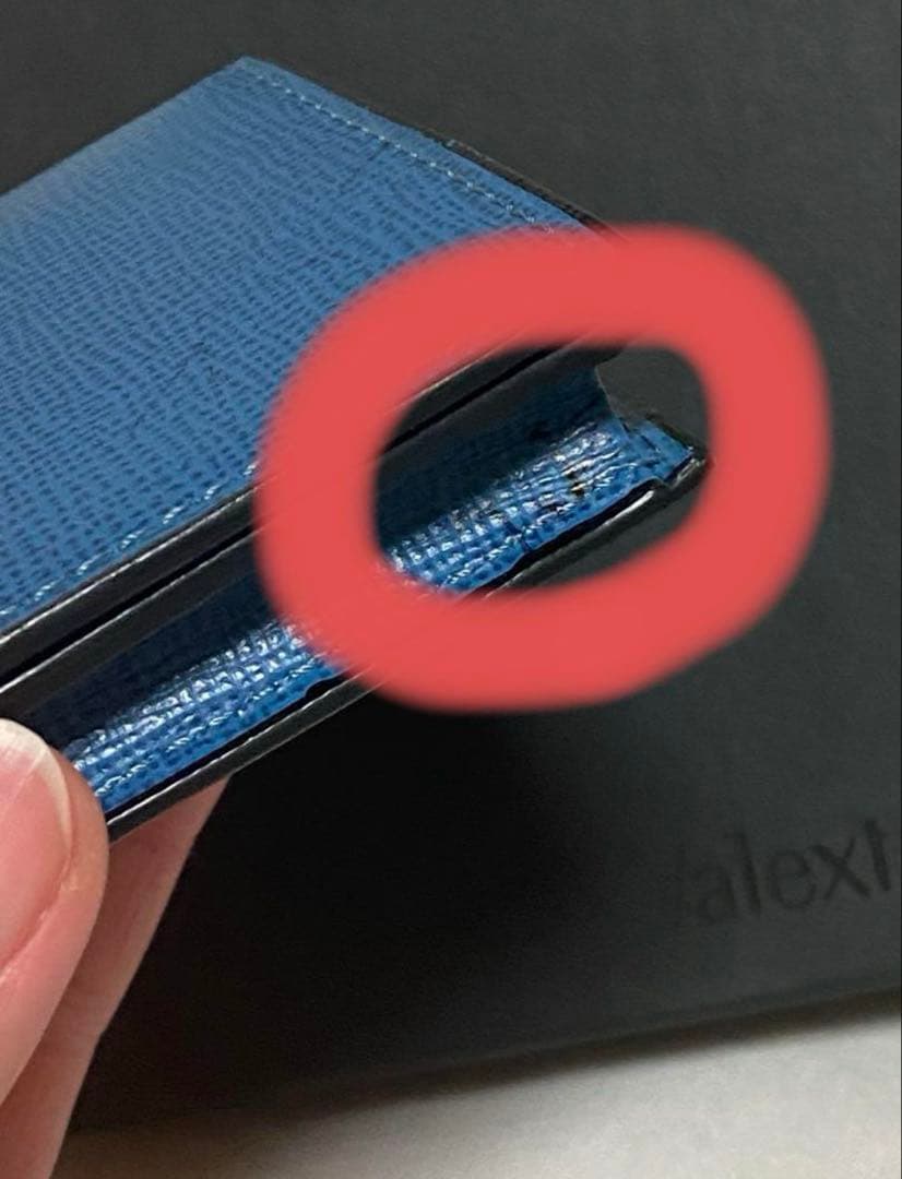 ヴァレクストラ名刺ケースカードケースブラック レザー名刺入れ