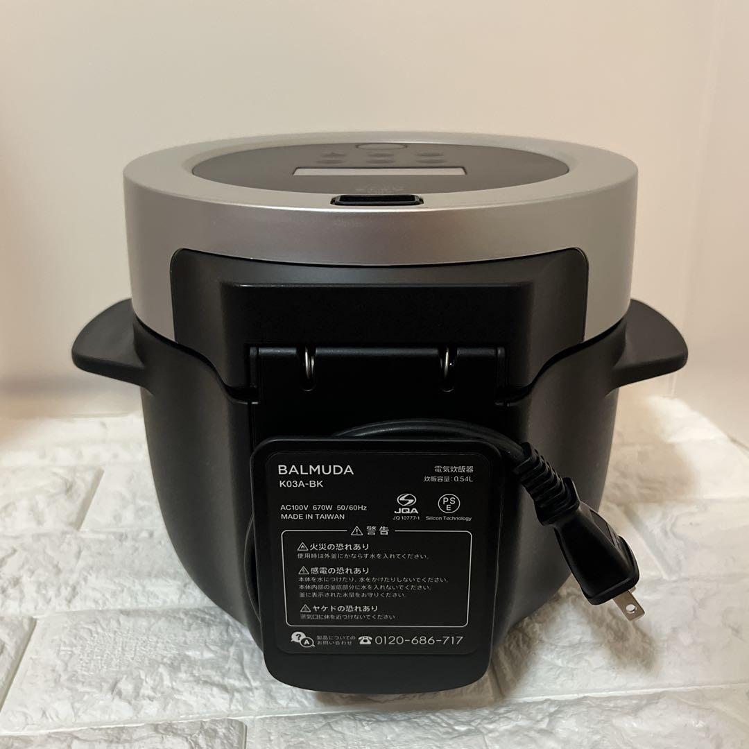 ⭐︎良品⭐︎ BALMUDAバルミューダ 炊飯器 K03A-BK 黒Black