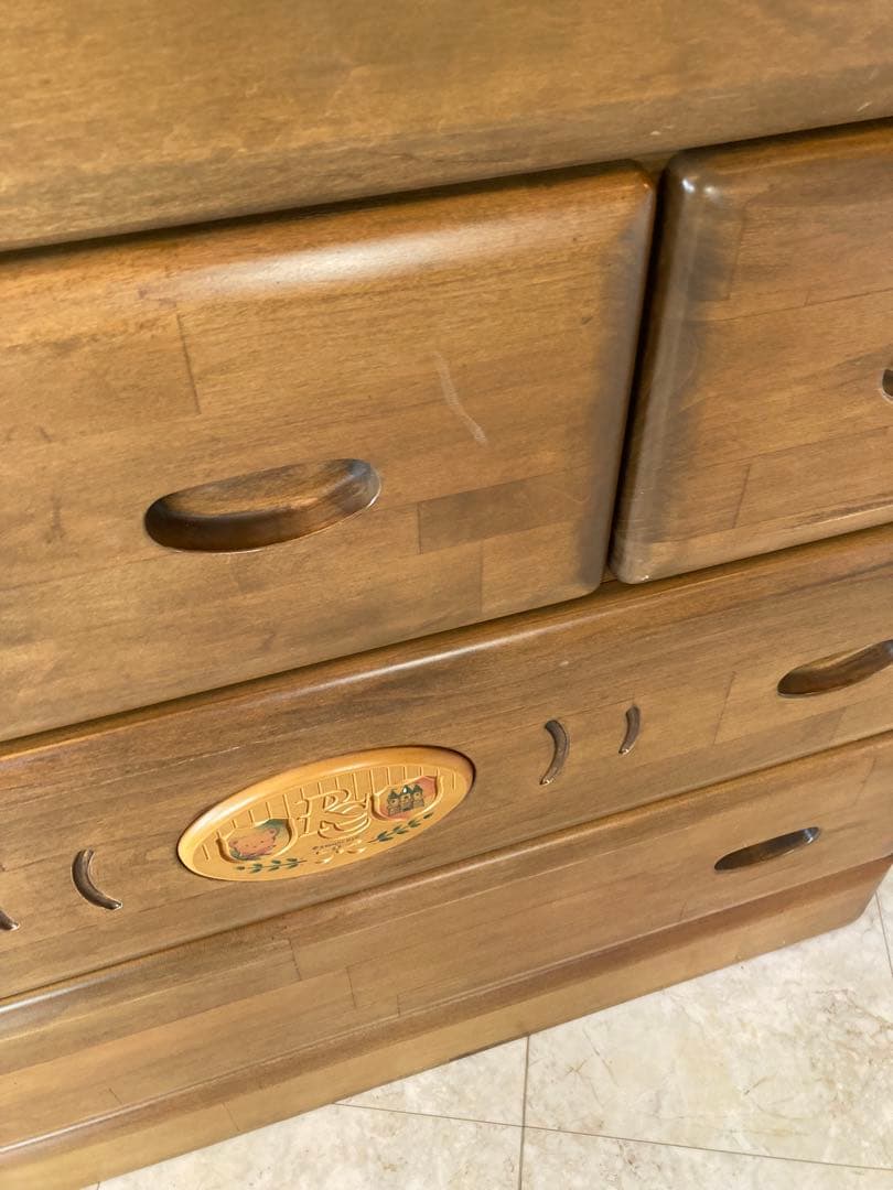 【たのメル便発送】 天然木 整理タンス 6段