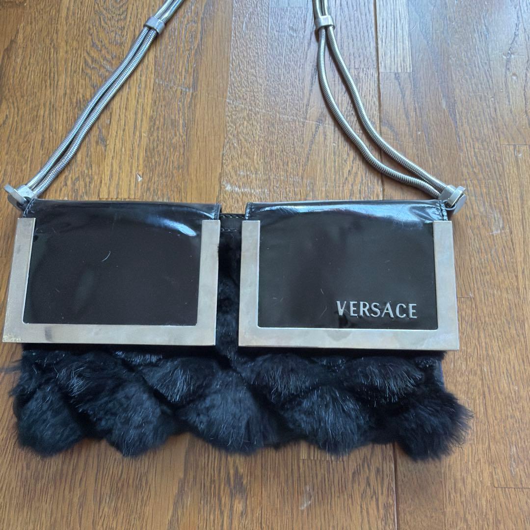 VERSACE ヴェルサーチ ヴィンテージ ミニショルダーバッグ ブラック