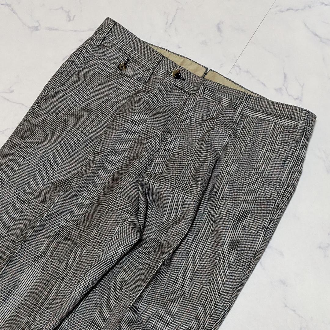 PT01 ウール100 GENTLEMAN FIT グレンチェック スラックス