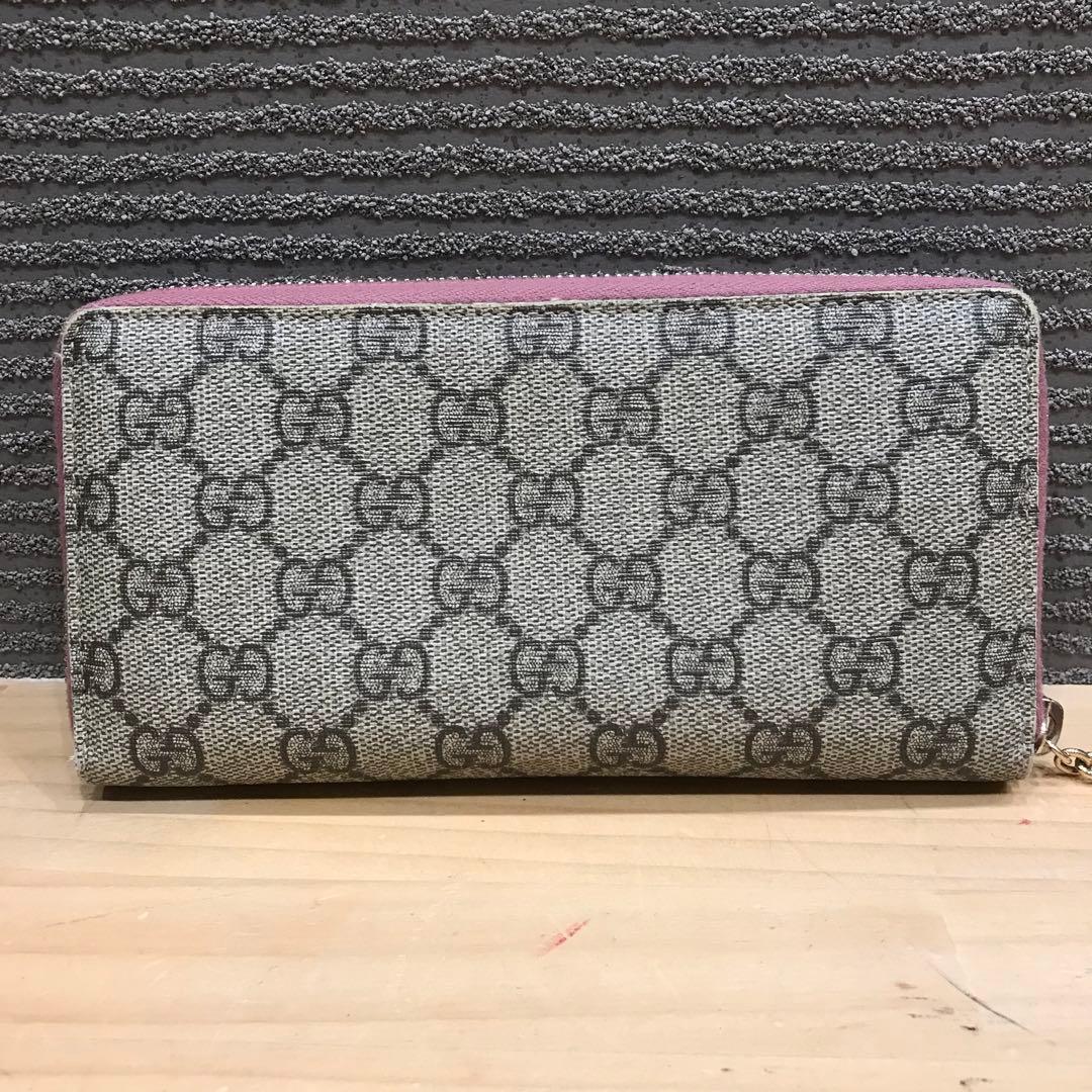 美品 GUCCI GGスプリーム ラウンドファスナー長財布 307982