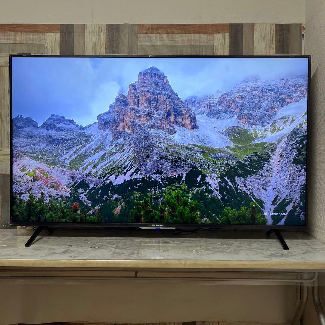 レンさん専用全国送料込展示見本品フナイ65型4KTV録画機能内蔵Wチューナ搭載