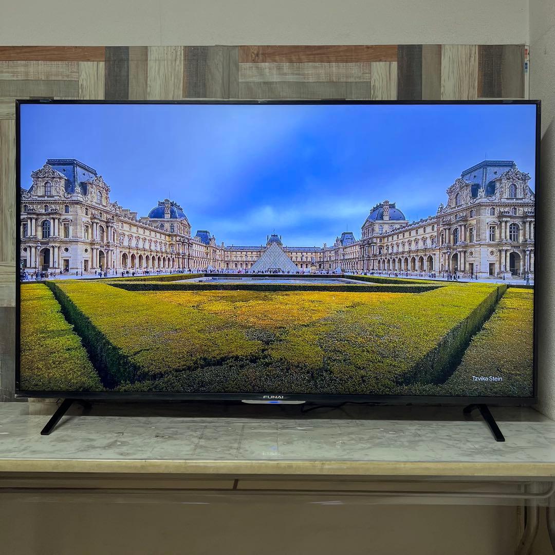 レンさん専用全国送料込展示見本品フナイ65型4KTV録画機能内蔵Wチューナ搭載