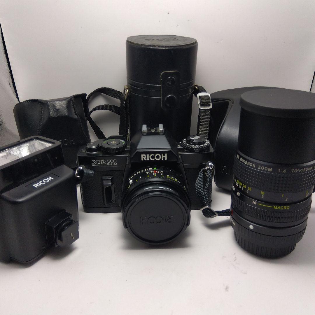 美品動作品　RICOH XR500 AUTO レンズ２本 フラッシュ付