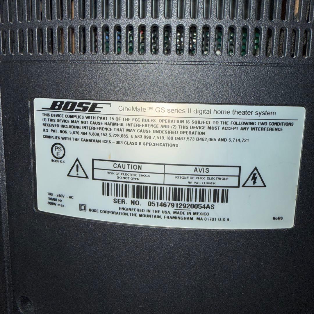 BOSE CineMate GS Series II 美品 完動品 付属品完備