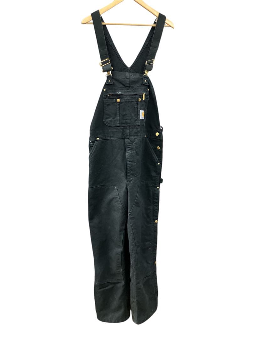 carhartt BLACKオーバーオール　ダブルニー仕様　W38Ｌ30